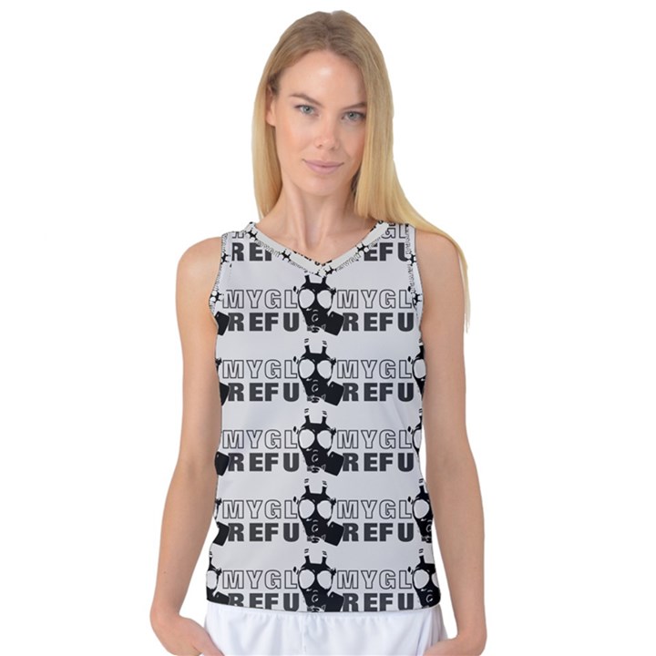 Gloomy Future  - Gas Mask And Pandemic Threat - Corona Times Women s Basketball Tank Top