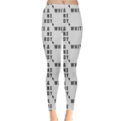 White And Nerdy - Computer Nerds And Geeks Leggings  by DinzDas