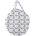 White And Nerdy - Computer Nerds And Geeks Giant Round Zipper Tote View1