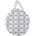 White And Nerdy - Computer Nerds And Geeks Giant Round Zipper Tote View2