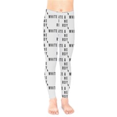 White And Nerdy - Computer Nerds And Geeks Kids  Leggings by DinzDas