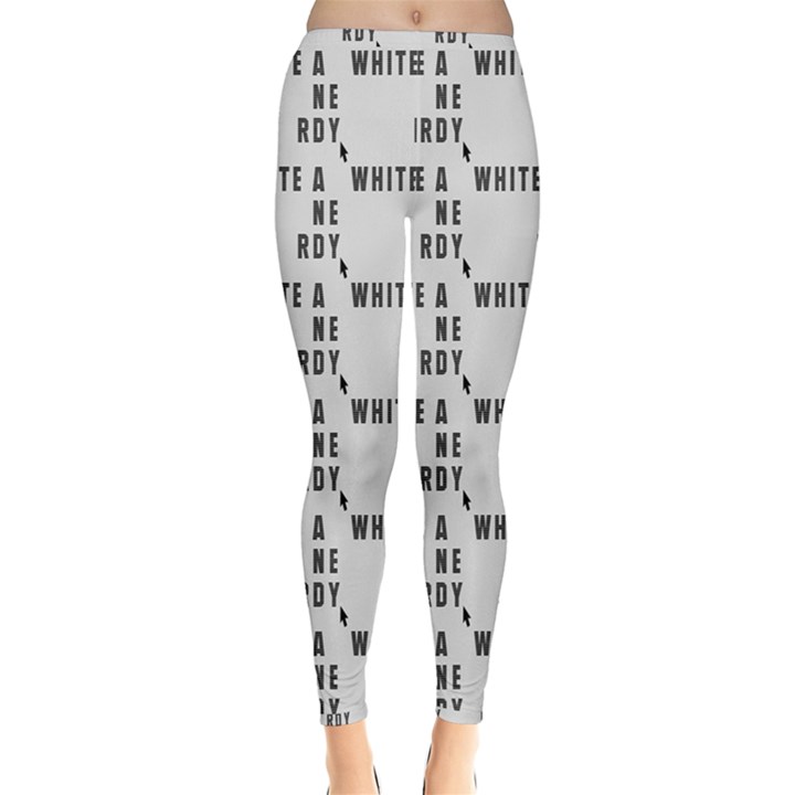 White And Nerdy - Computer Nerds And Geeks Inside Out Leggings