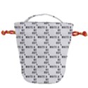 White And Nerdy - Computer Nerds And Geeks Drawstring Bucket Bag View2