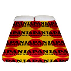 Japan Nippon Style - Japan Sun Fitted Sheet (queen Size) by DinzDas