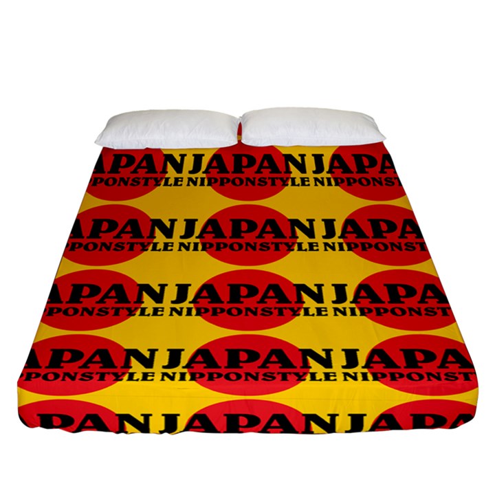 Japan Nippon Style - Japan Sun Fitted Sheet (Queen Size)