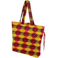 Japan Nippon Style - Japan Sun Drawstring Tote Bag by DinzDas