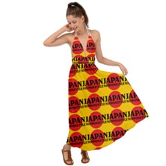 Japan Nippon Style - Japan Sun Backless Maxi Beach Dress by DinzDas