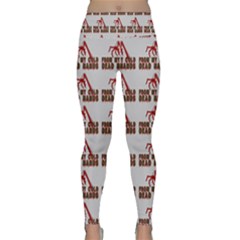 From My Dead Cold Hands - Zombie And Horror Lightweight Velour Classic Yoga Leggings by DinzDas