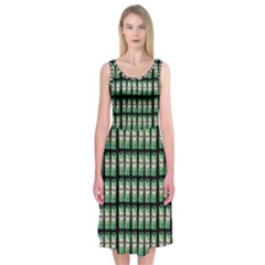 Beverage Cans - Beer Lemonade Drink Midi Sleeveless Dress by DinzDas