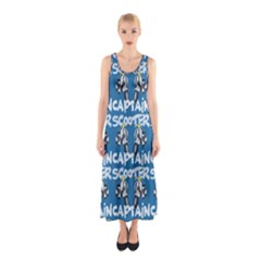 Scooter Captain - Moped And Scooter Riding Sleeveless Maxi Dress by DinzDas