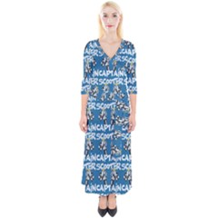 Scooter Captain - Moped And Scooter Riding Quarter Sleeve Wrap Maxi Dress by DinzDas