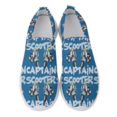 Scooter Captain - Moped And Scooter Riding Women s Slip On Sneakers by DinzDas