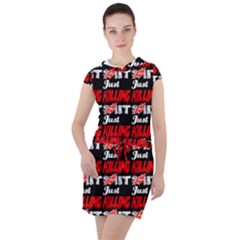 Just Killing It - Silly Toilet Stool Rocket Man Drawstring Hooded Dress by DinzDas