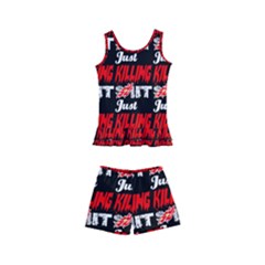 Just Killing It - Silly Toilet Stool Rocket Man Kids  Boyleg Swimsuit by DinzDas