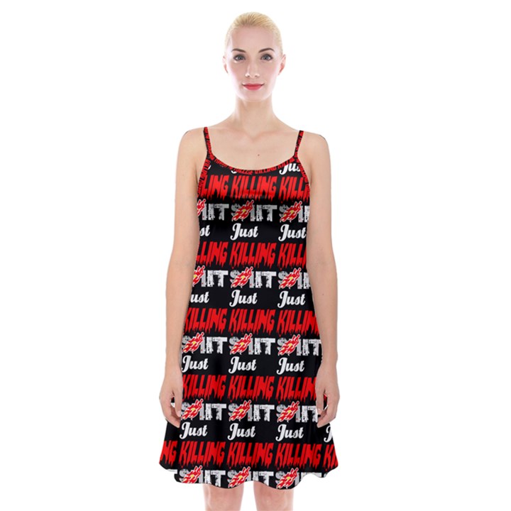 Just Killing It - Silly Toilet Stool Rocket Man Spaghetti Strap Velvet Dress