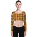 Inka Cultur Animal - Animals And Occult Religion Velvet Long Sleeve Crop Top View1