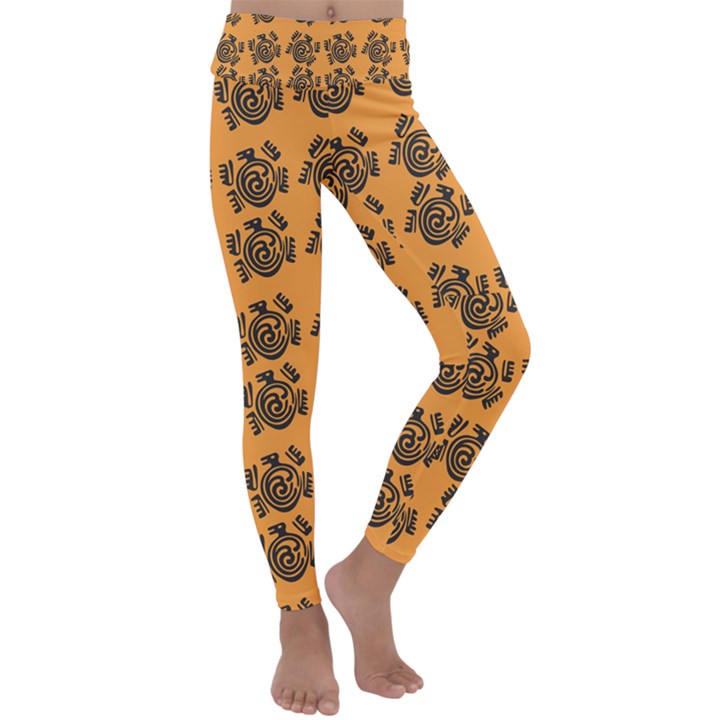 Inka Cultur Animal - Animals And Occult Religion Kids  Lightweight Velour Classic Yoga Leggings