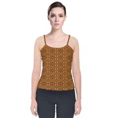 Inka Cultur Animal - Animals And Occult Religion Velvet Spaghetti Strap Top by DinzDas