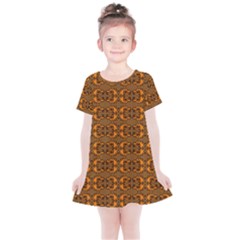 Inka Cultur Animal - Animals And Occult Religion Kids  Simple Cotton Dress by DinzDas