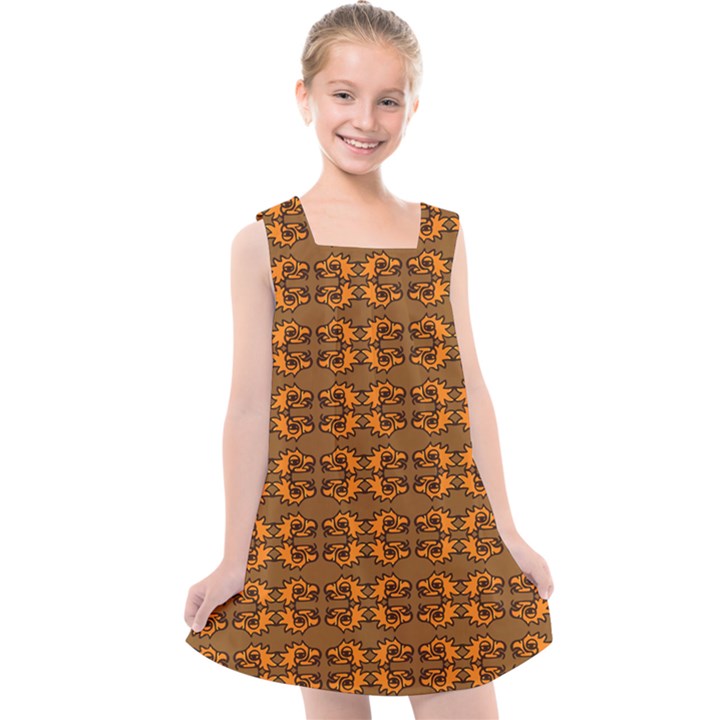 Inka Cultur Animal - Animals And Occult Religion Kids  Cross Back Dress