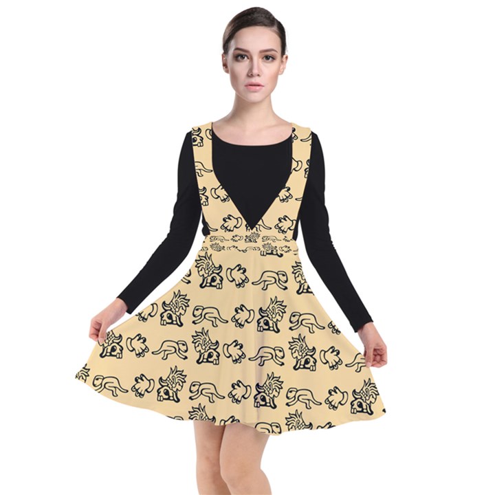 Inka Cultur Animal - Animals And Occult Religion Plunge Pinafore Dress