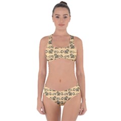 Inka Cultur Animal - Animals And Occult Religion Criss Cross Bikini Set by DinzDas