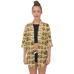 Inka Cultur Animal - Animals And Occult Religion Open Front Chiffon Kimono by DinzDas