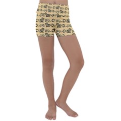 Inka Cultur Animal - Animals And Occult Religion Kids  Lightweight Velour Yoga Shorts by DinzDas