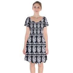 Inka Cultur Animal - Animals And Occult Religion Short Sleeve Bardot Dress by DinzDas