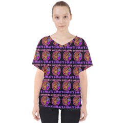 Inka Cultur Animal - Animals And Occult Religion V-neck Dolman Drape Top by DinzDas