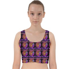 Inka Cultur Animal - Animals And Occult Religion Velvet Racer Back Crop Top by DinzDas