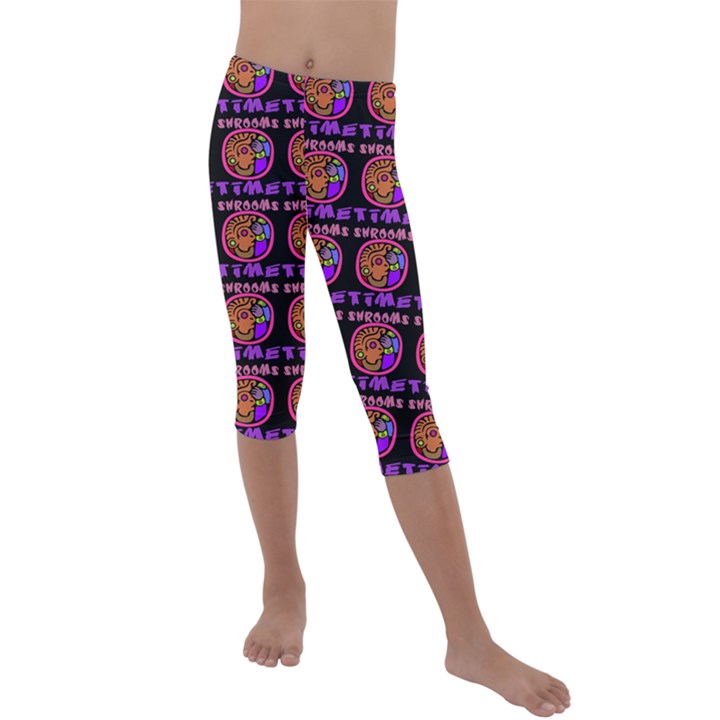 Inka Cultur Animal - Animals And Occult Religion Kids  Lightweight Velour Capri Leggings 