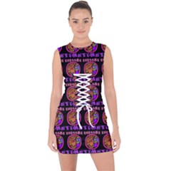 Inka Cultur Animal - Animals And Occult Religion Lace Up Front Bodycon Dress