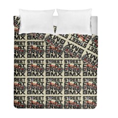 Bmx And Street Style - Urban Cycling Culture Duvet Cover Double Side (full/ Double Size) by DinzDas