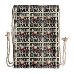 Bmx And Street Style - Urban Cycling Culture Drawstring Bag (large) by DinzDas