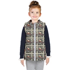 Bmx And Street Style - Urban Cycling Culture Kids  Hooded Puffer Vest by DinzDas