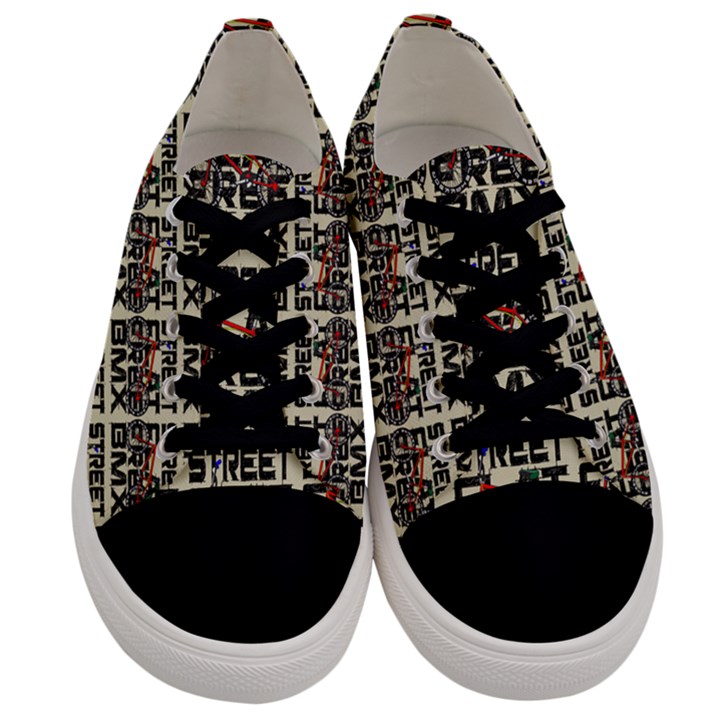 Bmx And Street Style - Urban Cycling Culture Men s Low Top Canvas Sneakers