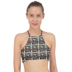 Bmx And Street Style - Urban Cycling Culture Racer Front Bikini Top by DinzDas