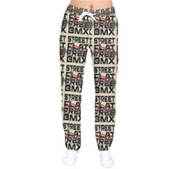 Bmx And Street Style - Urban Cycling Culture Women Velvet Drawstring Pants by DinzDas