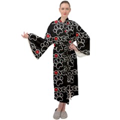 Pet Love - Dogs, Cats And All Pets Lover Maxi Velour Kimono by DinzDas