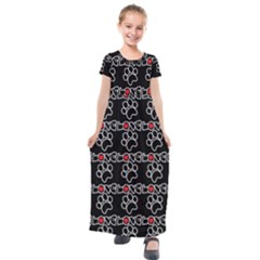 Pet Love - Dogs, Cats And All Pets Lover Kids  Short Sleeve Maxi Dress by DinzDas