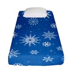 Winter Time And Snow Chaos Fitted Sheet (single Size) by DinzDas