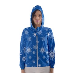 Winter Time And Snow Chaos Women s Hooded Windbreaker by DinzDas