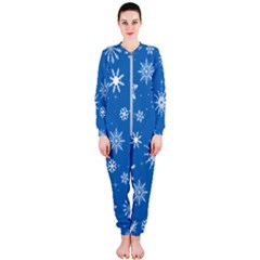 Winter Time And Snow Chaos Onepiece Jumpsuit (ladies)  by DinzDas