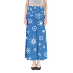 Winter Time And Snow Chaos Full Length Maxi Skirt by DinzDas