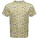 Abstract Flowers And Circle Men s Cotton Tee View1