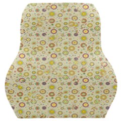 Abstract Flowers And Circle Car Seat Back Cushion  by DinzDas