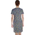 Abstract Flowers And Circle Short Sleeve Nightdress View2