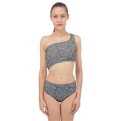 Abstract Flowers And Circle Spliced Up Two Piece Swimsuit by DinzDas