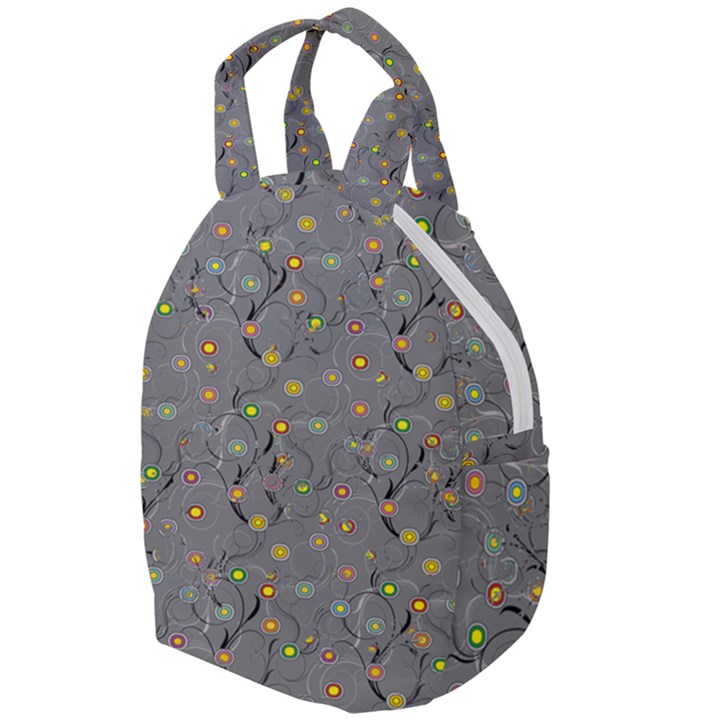 Abstract Flowers And Circle Travel Backpacks